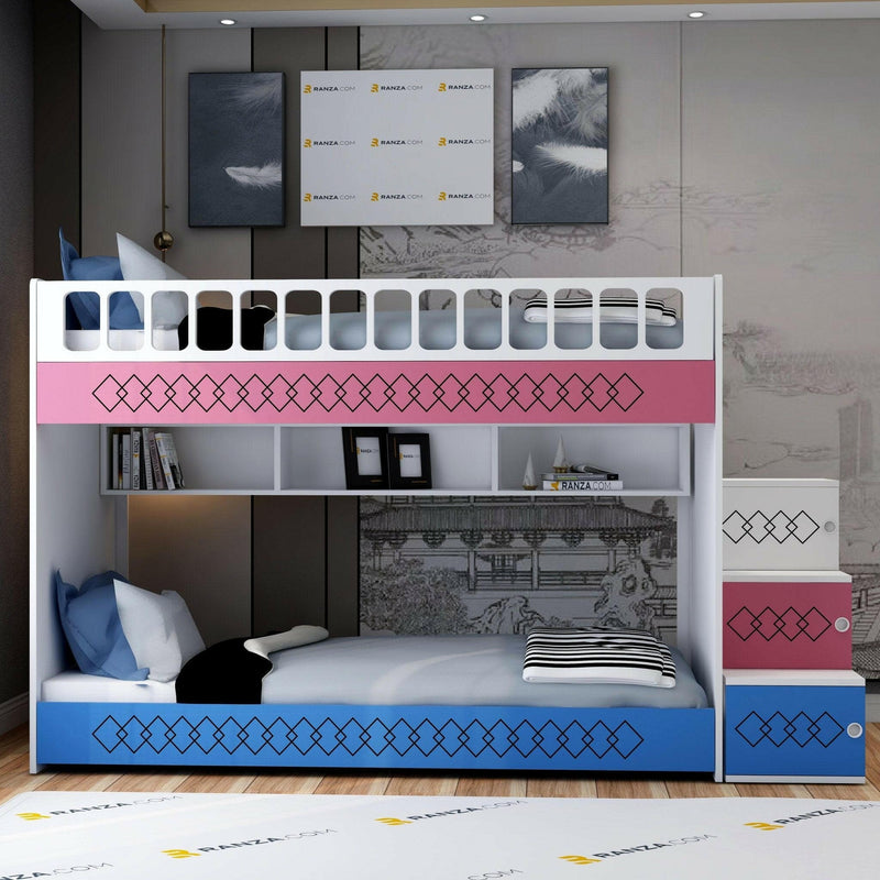 Junior Mona Ranza, Mavi - Pembe Renk, 2'Lİ Ranza Modelleri - Ranzacom - Online Taksitli
