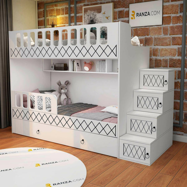 Ays Yavrulu Ranza Modelleri, Beyaz Renk, CNC İşlemleri - Ranzacom - Online Taksitli