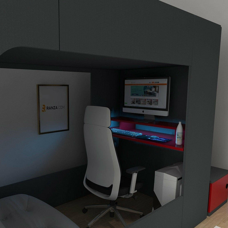 Niko Gamer Ranza, Antrasit Gri - Kırmızı - Ranzacom - Online Taksitli